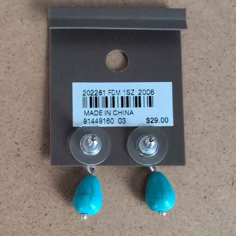 J. Jill Aqua Teardrop Earrings